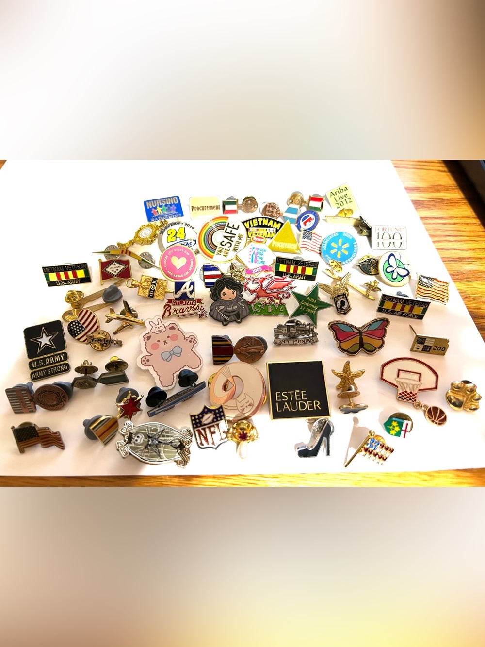 64 piece Multicolor Enamel Pin Collection